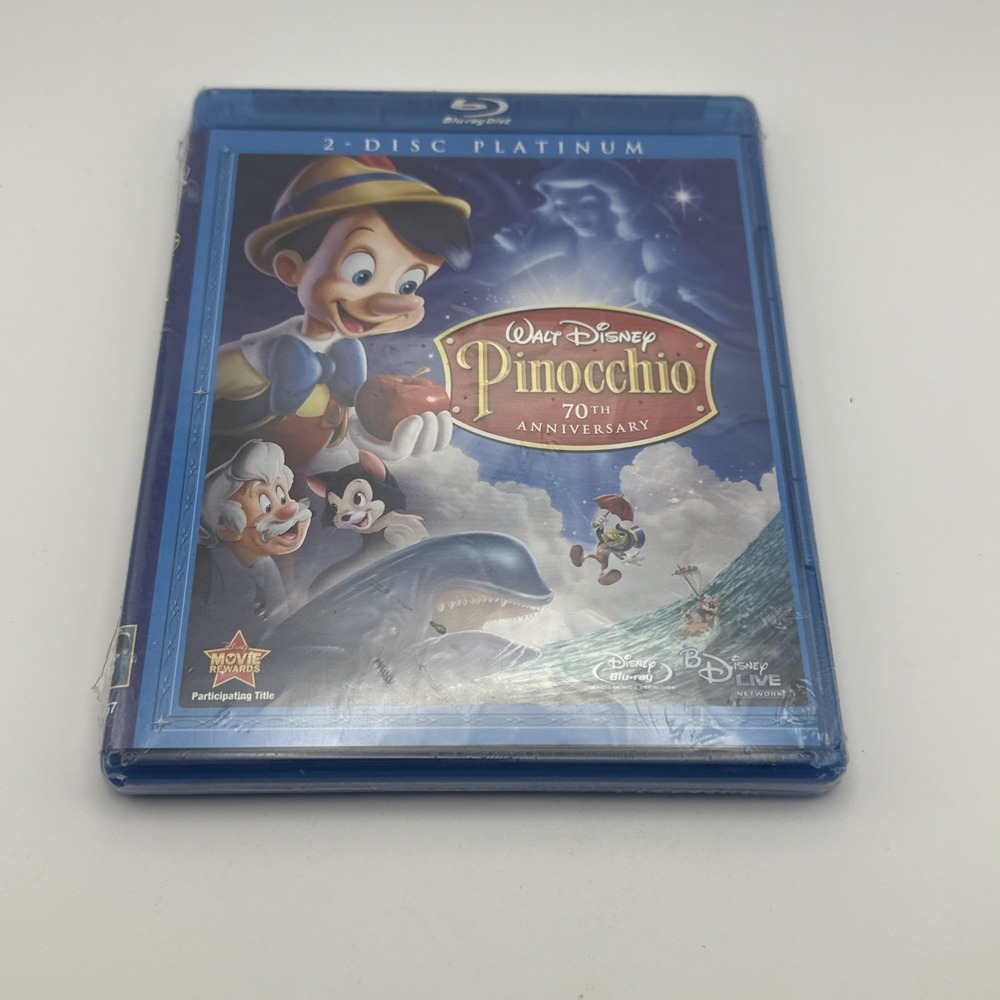 Blu-ray+DVD: Pinocchio (Slip Cover 2009, 3-Disc Set, 70th Platinum) New & SEALED